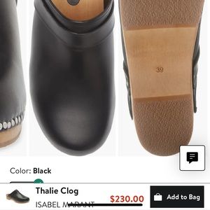Isabel Marant Thalie Black Classic Clog sz 38